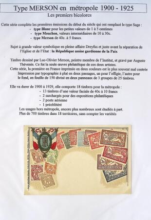 1900-1925 Collection sur le type MERSON montée sur