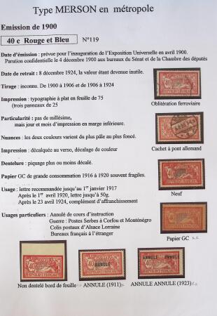 1900-1925 Collection sur le type MERSON montée sur