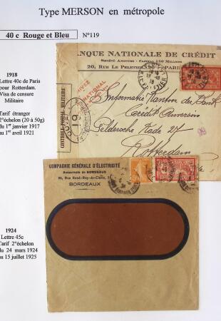 1900-1925 Collection sur le type MERSON montée sur