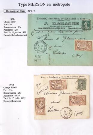 1900-1925 Collection sur le type MERSON montée sur