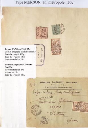 1900-1925 Collection sur le type MERSON montée sur