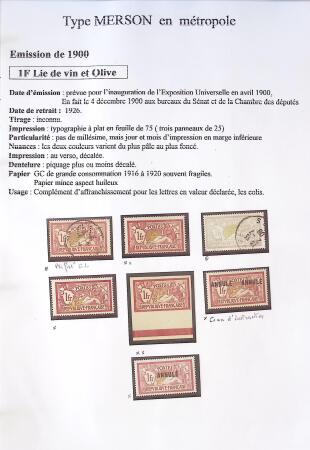 1900-1925 Collection sur le type MERSON montée sur