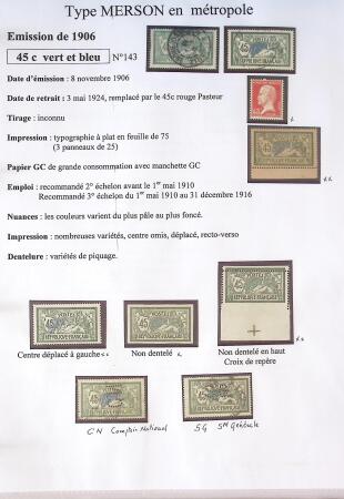 1900-1925 Collection sur le type MERSON montée sur