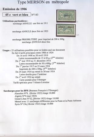 1900-1925 Collection sur le type MERSON montée sur