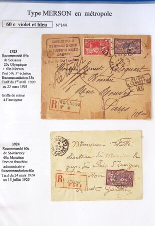 1900-1925 Collection sur le type MERSON montée sur