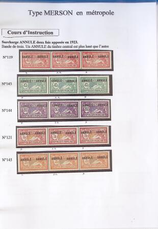 1900-1925 Collection sur le type MERSON montée sur