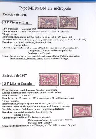 1900-1925 Collection sur le type MERSON montée sur