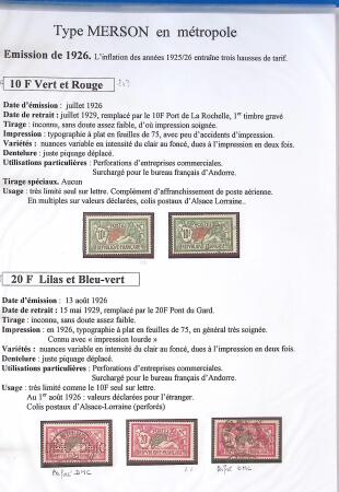 1900-1925 Collection sur le type MERSON montée sur
