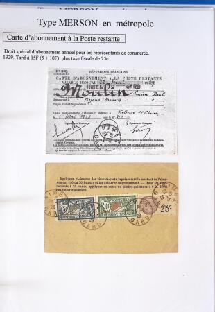1900-1925 Collection sur le type MERSON montée sur