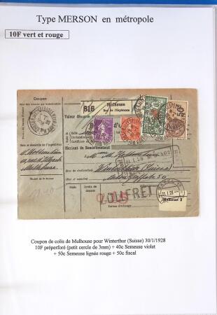 1900-1925 Collection sur le type MERSON montée sur