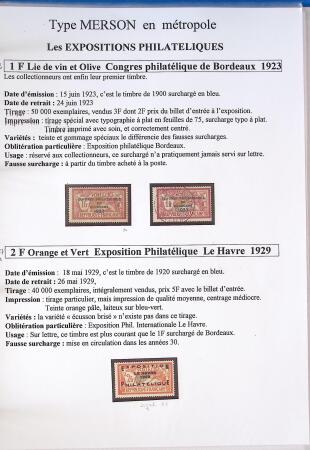 1900-1925 Collection sur le type MERSON montée sur