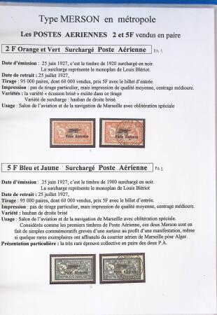 1900-1925 Collection sur le type MERSON montée sur