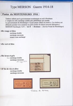 1900-1925 Collection sur le type MERSON montée sur