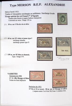 1902-1930 Exceptionnelle collection sur le type MERSON
