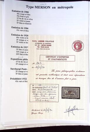 1902-1930 Exceptionnelle collection sur le type MERSON