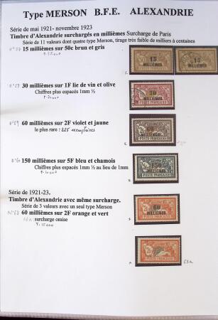 1902-1930 Exceptionnelle collection sur le type MERSON