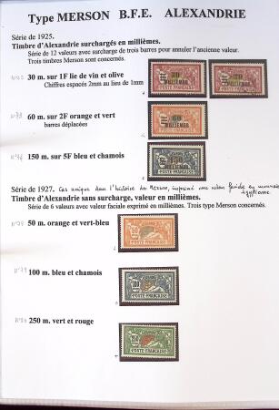 1902-1930 Exceptionnelle collection sur le type MERSON