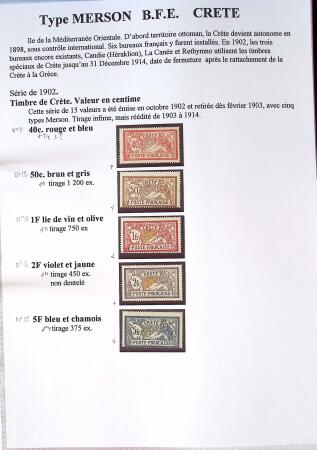 1902-1930 Exceptionnelle collection sur le type MERSON