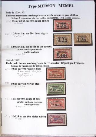 1902-1930 Exceptionnelle collection sur le type MERSON