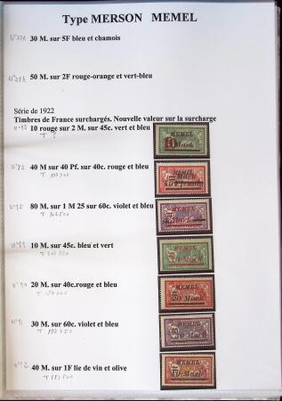 1902-1930 Exceptionnelle collection sur le type MERSON