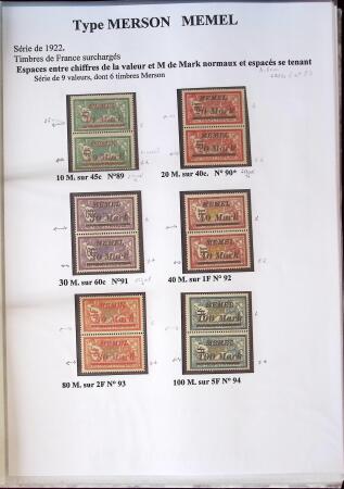 1902-1930 Exceptionnelle collection sur le type MERSON