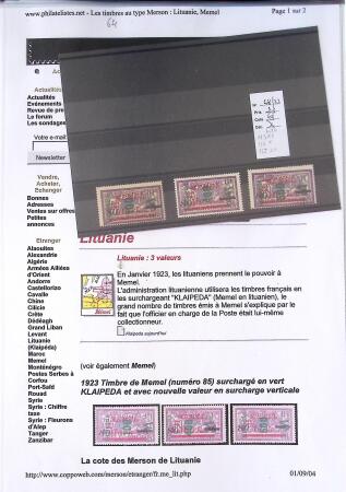1902-1930 Exceptionnelle collection sur le type MERSON