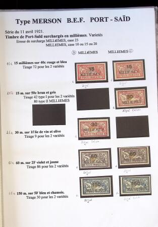 1902-1930 Exceptionnelle collection sur le type MERSON