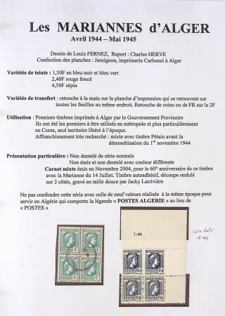 1944-1962 Collection en 2 volumes sur la Marianne :
