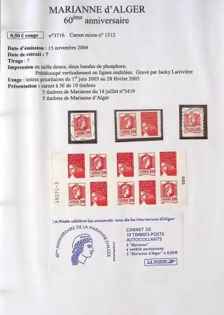 1944-1962 Collection en 2 volumes sur la Marianne :