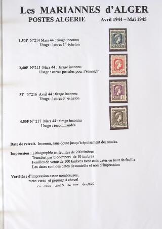 1944-1962 Collection en 2 volumes sur la Marianne :