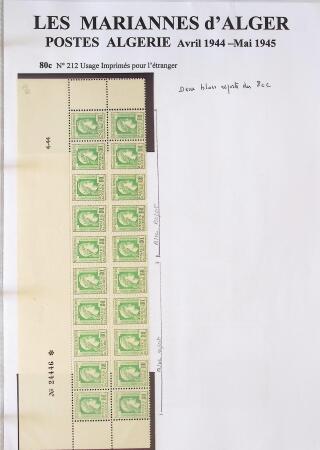 1944-1962 Collection en 2 volumes sur la Marianne :
