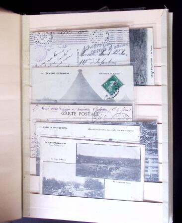 1880-1945 Enorme classeur de cartes postales avec toutes