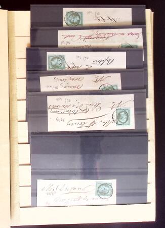 1849-1880 3 gros classeurs de lettres rangées par