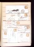 1849-1880 3 gros classeurs de lettres rangées par