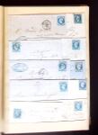 1849-1880 3 gros classeurs de lettres rangées par