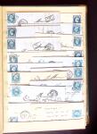 1849-1880 3 gros classeurs de lettres rangées par