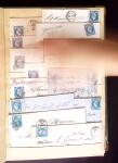 1849-1880 3 gros classeurs de lettres rangées par