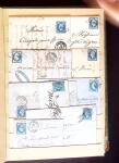 1849-1880 3 gros classeurs de lettres rangées par