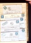 1849-1880 3 gros classeurs de lettres rangées par