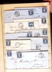 1849-1880 3 gros classeurs de lettres rangées par