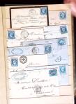 1849-1880 3 gros classeurs de lettres rangées par