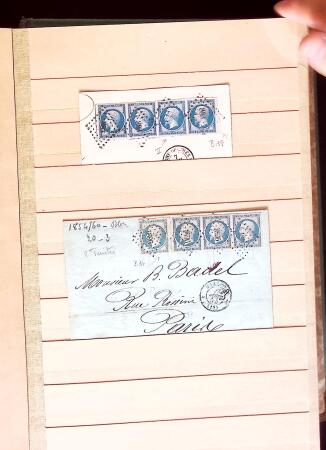 1849-1880 3 gros classeurs de lettres rangées par