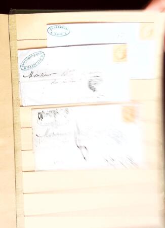 1849-1880 3 gros classeurs de lettres rangées par