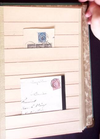 1849-1880 3 gros classeurs de lettres rangées par