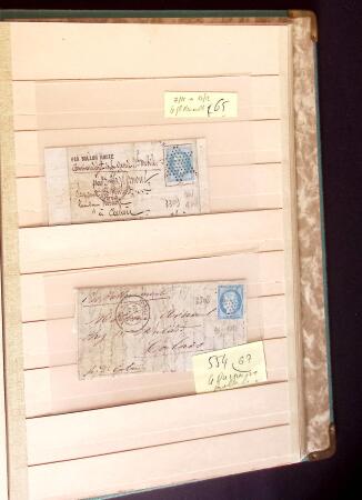 1849-1880 3 gros classeurs de lettres rangées par