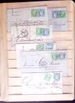 1849-1880 3 gros classeurs de lettres rangées par