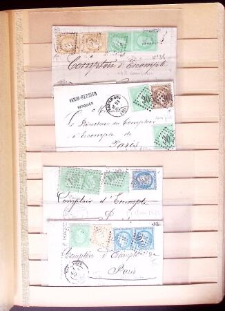 1849-1880 3 gros classeurs de lettres rangées par