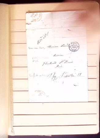 1849-1880 3 gros classeurs de lettres rangées par