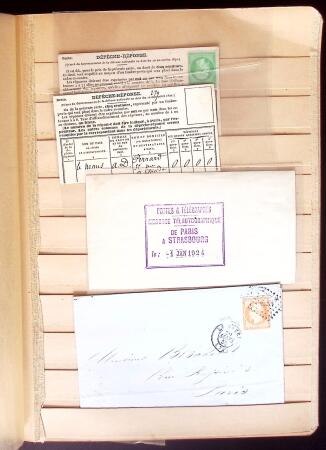 1849-1880 3 gros classeurs de lettres rangées par