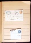 1849-1880 3 gros classeurs de lettres rangées par